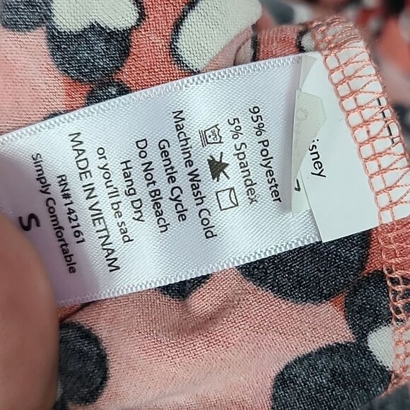 NWT LuLaRoe Disney Carly Dress Minnie Mouse Knit Midi Pocket High Low Casual 6/8 - Picture 10 of 11